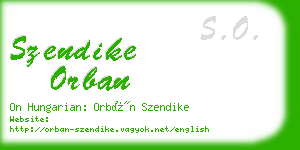 szendike orban business card
